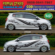 stiker mobil ayla agya putih (dapat kanan kiri)
