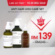 Lab On Hair 3in1 Anti Hair Fall Shampoo + Ampoule + Scalp Spray - Root Booster for Hair Growth Rambu