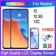 Original Redmi 12 12 5G 12C LCD Display Touch Screen With Frame Replacement