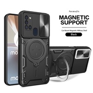 For Samsung A21S Case Magnet Holder Ring Armor Phone Case For Samsung Galaxy A21S Slide Camera Prote