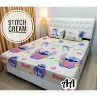 Stitch bed sheets Cadar Queen Cadar Single Sarung Bantal Bedsheet