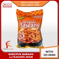 Kerupuk Bawang cap Kacang Ayam cemilan Khas Sulawawesi 225 gr