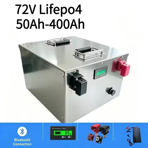 72V LiFePO4 Battery 50Ah-400Ah High Capacity Built-in BMS Lithium Iron Phosphate Battery for 3000W-7