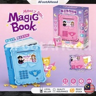 Magic Book ATM Machine Piggy Bank ATM Credit Card Fingerprint Password Money Saving Box Tabung Coins