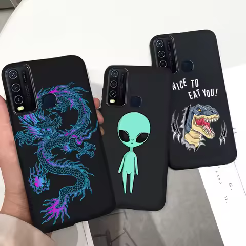 Boy's Phone Case For Vivo Y30 1938 Case Vivo Y50 1935 Back Cover Flower Bumper Cartoon Shell For Viv