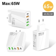 5 Ports USB Charger 36W PD 20W+QC 3.0 PD 15W+2*3.1A 5V/7.2A 9V/4A 12V/3A EU/US MAX :65W Adapter Wall