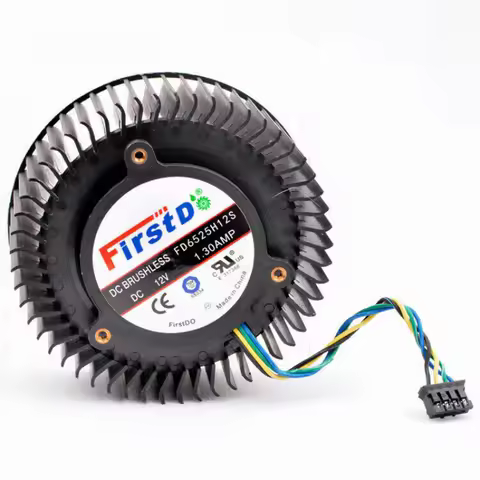 ZZZZ FD6525H12S 12V 1.30A for AMD Radeon R9 270/270X 470 480 Graphics Card Fan 37MM