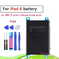 แบต ipad Air2 / iPad 6 A1547 A1566 A1567 7340mAh รับประกันนาน 3 เดือน สินค้าพร้อมส่ง พร้อมชุดถอด (Ct