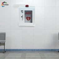chulisia Aed Storage Cabinet Portable Machine Box Empty with Key Clear Mounted Case Accessory Wear R