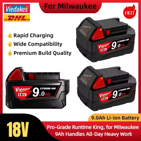 for Milwaukee M18 18V 6.0Ah 9Ah Battery , High Capacity Li-ion Battery , for Milwaukee M18 System Po