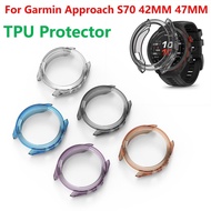 Clear TPU Protective Watch Case For Garmin Approach S70 42MM 47MM Smart Watch Soft Silicone Bumper Protector Cover Accessoies