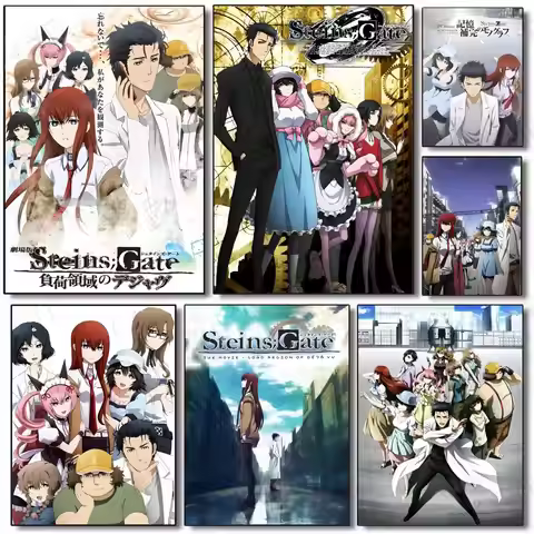 1PC S-Steins G-Gate Game Comic Poster Poster Painting Wall Art Mural for Living Room Home Decor and 