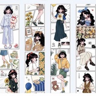 小米的一天 漫畫少女 塩顏繪畫 PET 和紙膠帶 10米卷