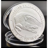 Crocodile silver Coin - 1oz round silver