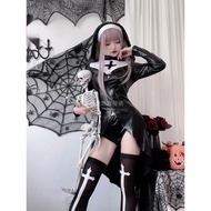 New Adult Gothic Nun-Themed Vampire Outfit for Halloween Cosplay
