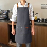 其他品牌 - 廚房餐廳咖啡店剪髮廊防水防油圍裙圍腰-灰色