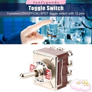 LANFYGOODSS ​​3 Position Switch​​, 4PDT 12 Pin Rocker Switch Button Mechanism for Mechanical System 