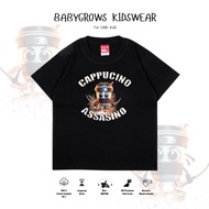 Anomali Kids T-Shirt " Cappuccino Assasino" Baju Budak Lelaki Tshirt Budak Lelaki Baju Tshirt Budak 