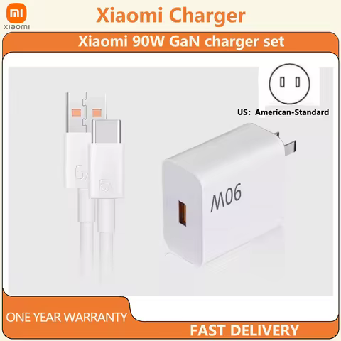 Xiaomi Mi 90W US GaN Charger Fast Charing USB-A Output With 6A Type-c Cable the original Mi 14 is th
