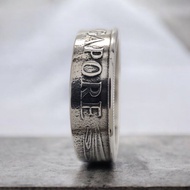 新加坡錢幣戒指 男款, 新加坡錢幣戒指, 新加坡硬幣戒指, 錢幣戒指