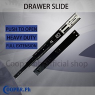 Cooper.ph push to open Function Drawer Guide Full Extension Slide Steel Ball Bearing 2pc