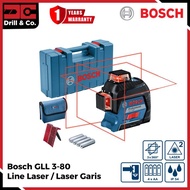 BOSCH GLL 3-80 LINE LEVEL / LASER LEVEL 3 ARAH / LASER GARIS MERAH - Skala Bobot
