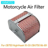 For HONDA CB750 Nighthawk 91-03 CBX750 1986 1987 1988 1989 CB CBX 750 Motorcycle Air Filter Intake C