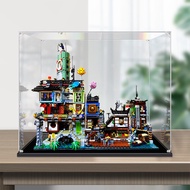 [Transparent Display Box] Acrylic Display Box Suitable for Lego 70620 Ninja City+70657 Ninja Wharf T