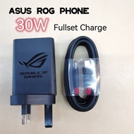 ASUS ROG PHONE 30W UK ADAPTER CHARGER USB-C TO C 1.5m LENGHT CABLE SUPPORT HYPERCHARGE FAST-CHARGING