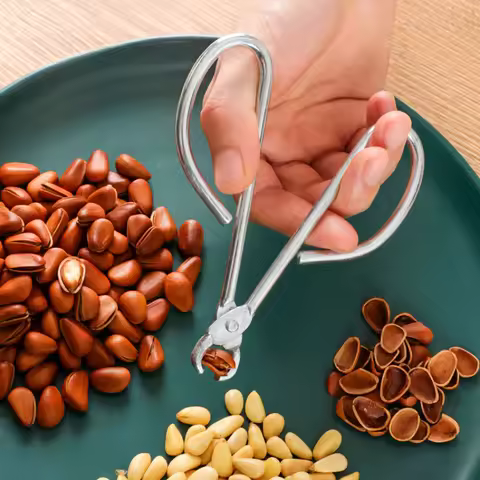 Pine Nut Shell Opener Melon Seed Sheller Household Nut Clip Hazelnut Melon Seed Pliers Kitchen Gadge