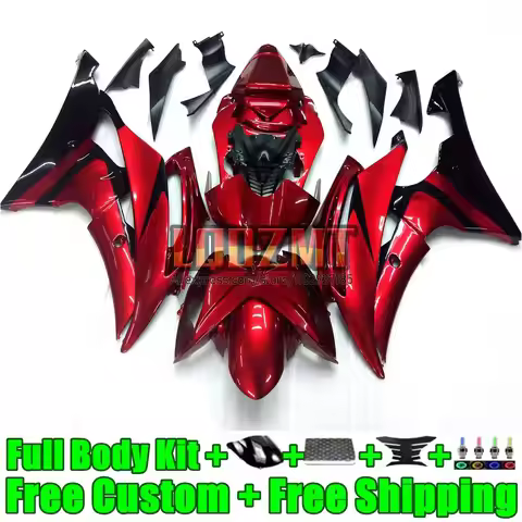 Factory Red Injection Panel For YAMAHA YZF600 YZF R6 600 CC R 6 YZF-R6 YZFR6 2008 2009 2010 2011 68L