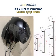 GANTUNGAN Sleephaven Multifunctional Wall Helmet Hanger Rack 3 4 5 Tiers