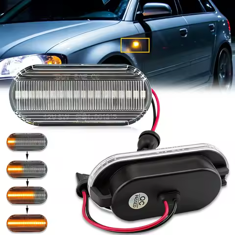 Dynamic LED Side Marker Signal Light Indicator Lamp For SEAT Leon 1P Ibiza Mk3 6L Mk4 6J Toledo Exeo