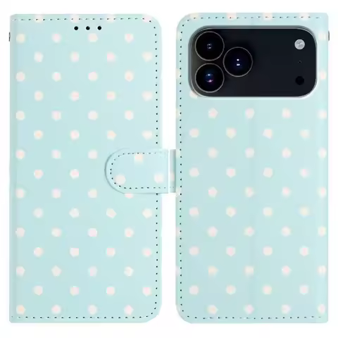 Wave Dot Flip Leather Wallet Card Bag Case for IPhone Air 17 16 E 15 13 11 Pro Max 14 Plus 12 Mini 1