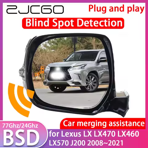 ZJCGO for Lexus LX LX470 LX460 LX570 J200 Blind Spot Detection Car BSD BSA BSM System Driving Warnin