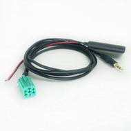 Biurlink Radio Bluetooth Updaist Model 3.5MM Jack Aux Cable Adapter Mini ISO 6Pin For Renault Clio Megane Updaist