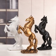 Horse Statue Home Aesthetic Gold Living Room Bedroom Accessories White Horse Decoration Barang Estet