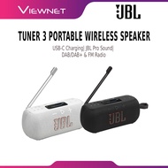JBL Tuner 3 Portable Wireless Bluetooth Speaker DAB FM Radio USB-C Built-in Battery
