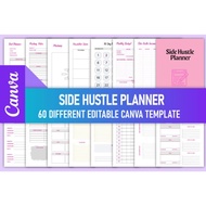 Side Hustle Planner Canva Bundle | Canva Template | Editable Canva Template | Side Hustle Planner