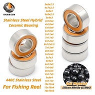 1Pcs Stainless Steel Hybrid Ceramic Ball Bearing ABEC-7 Without Grease Fast Turning 7x14x5mm 3x10x4m