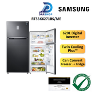 Samsung Refrigerator 2 Door Inverter 620L Fridge Peti Sejuk Peti Ais 2 Pintu Inverter Murah 冰箱 RT53K