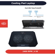 Laptop Cooling Pad 2 Fan with Knob Speed Q100 Black