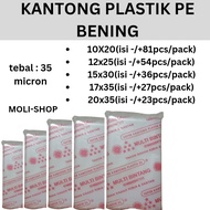 Clear PE plastic bags Size 10x20-12x25-15x35-17x35-20x35, Sugar Plastic, Ice Plastic, Kilo Plastic