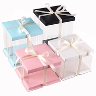 【10pcs】PVC cake box 6 Inch {One/Two/Triple Tier} **Ready Stock**