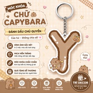 1 CAPYBARA SUPER CUTE letter keychain as a gift for your loved one