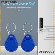 ROSEGOODS1 10pcs NFC Tag Rewritable RFID Keyfobs Key Card