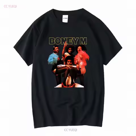 Boney M Daddy Cool Black Size S to 5XL T Shirt QQ1091 vintage Washed graphic fashion Comfortable Sty