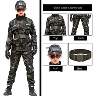 NEW Tactical Military Uniform for Childrens Day Camouflag Disguise Adult Halloween Costume for Kid G