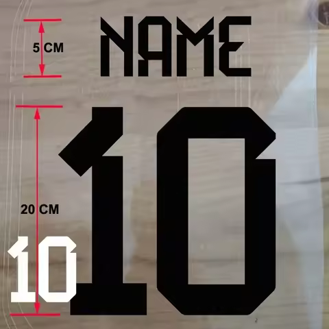 Kid Football Namesets Custom Name Number Hot Transfer Sticker 20# 7# 13# 7# For Soccer Athlete Kits 