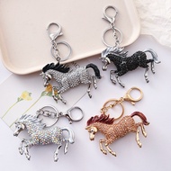 【Ready Stock】 European and American Cartoon Pendant Oil Drop Diamond Horse Creative Keychain Metal Z